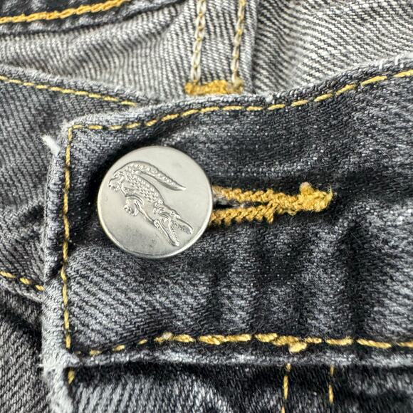 Y2K 100% Cotton Lacoste Jeans Regular Fit Straight Leg Black Gray W32 - L31 - Picture 8 of 13